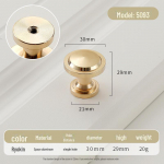 Kuldne &uuml;mmargune &uuml;he auguga luksuslik sahtli k&auml;epide moodsate lihtsate riidekappide jaoks