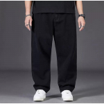 Suurused Jeansid Meeste S&uuml;gis L&otilde;tv L&otilde;ige Sirge S&auml;&auml;rega Vabaaja Denim P&uuml;ksid Elastne V&ouml;&ouml;koht Lai S&auml;&auml;rega Disain Meestele 2025 Kevad S&uuml;gis 9XL must