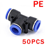 20/50/100TK Pneumaatilised Liitmikud Kiir&uuml;hendus &Otilde;huvooliku Toru &Uuml;hendused Plastik PU PY 4mm 6mm 8mm 10mm 12mm Sisse Surutav Pistik 8mm