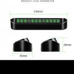 Auto ajutine parkimiskaart Telefoninumbri kaardiplaat Telefoninumber Parkimispeatus Autotarvikud Autokujuline 13x2,6cm must