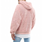 Talvine meeste soe kunstkarusnahast kapuuts kapuutsiga dressipluusid Pullover vabaaja meeste kapuutsiga kottis dressipluus mantel Putwear S roosa