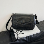 Kvaliteetne ehtsast nahast naiste crossbody-kott suure mahutavusega must