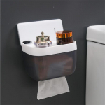 Veekindel Seinale Paigaldatav Tualettpaberi Hoidja Riiul Tualettpaberi Rulli Paberitoru Hoiuriiul Hoiukast Alusriiul Vannitoatarbed must