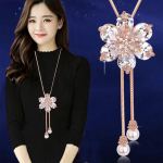 Rhinestone Tutt kampsun kett pikk kaelakee One Size