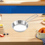 Camping Fry Pan Cookware Foldable Handle Easy to Carry Multifunctional Compact Flat Bottomed Small 12cm