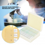 25 tk Bioloogia Klaasist Valmistatud Mikroskoobi Slaidid Laboriproovid Karbiga