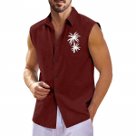 Meeste suvine Hawaii mustriga varrukateta s&auml;rk Meeste avara rev&auml;&auml;riga varrukateta n&ouml;&ouml;biga s&auml;rk XXXXL