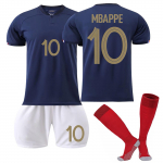 22/23 France Home Jerseys Laste jalgpalli treeningkost&uuml;&uuml;mi komplekt 22