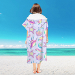 T&auml;iskasvanu ja lapse kiiresti kuivav kapuutsiga mikrokiust rannar&auml;tik hommikumantel Microfiber Towel Fabric Adult 110*75CM