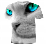 T&auml;navar&otilde;ivad 3D loomade T-s&auml;rk Meeste 3D-kasside tr&uuml;kkimine T-s&auml;rgid Naljakad Hip Hop Meeste vabaaja l&uuml;hikeste varrukatega T-s&auml;rgid Suvine topp S