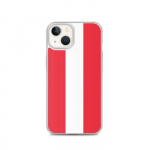 Coque pour iPhone - PIXELFORMA - iPhone 13 - Drapeau de l'Autriche - Silikoonist supp - Design l&eacute;ger