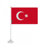 Drapeau Ventouse - mittespetsiifiline - turquie - 14 x 21 cm - pol&uuml;ester - Impression Recto/Verso