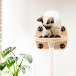 Cat Climbing Rope Scratching post, Suction Cup Wall Furniture, 156cm Tree with for