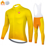 Talvine termofliisist meeste jalgrattakomplekt Jalgrattas&auml;rk Wielren Kleding Mehed Ropa Mtb Hombre Jalgrattariided S
