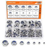 125 tk mitte-metallist sisuga kuuskantlukustusmutri komplekt Lenny lahtivajumise vastane d&uuml;&uuml;si lukustusmutri karp M3M4-M12 125pcs