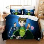 Peen Multifilm Ben 10 Tapeet Anime Tr&uuml;kiga Voodipesukomplekt Tekikate Tekk Voodi Noortele Lastele T&uuml;drukutele Poistele S&uuml;nnip&auml;evakingitus 100x135cm