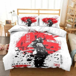 Jaapani samurai voodipesukomplekt pehme tekikotikomplekt meestele teismeliste magamistuba &uuml;hekohaline kahekohaline king size tekikott padjap&uuml;&uuml;r poisi kingitus 200X200cm 3pcs red