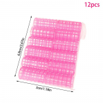 12 tk/komplekt Kuumuseta juuksekoolirullid S/M/L Haarklambrid Lahtised lokirullid Juuksuridus Ise-tehtav Juuksekujundust&ouml;&ouml;riist Naistele M