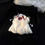 Naiste Mood Vabaaja Pikkade Varrukatega &Uuml;mara Kaelusega Kapuutsiga Pullover &Uuml;laosa Taskutega L must