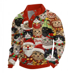 Meeste j&otilde;ulupuuvillane pikkade varrukatega pullover v&auml;lis&auml;rk vintage n&ouml;&ouml;pkinnisega p&uuml;stkraega korduroys&auml;rk vabaaja pusa j&otilde;ulutr&uuml;kiga topp L veini