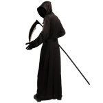 Meeste must deemon Halloweeni kost&uuml;&uuml;m, festivali sirbi rollim&auml;ngukost&uuml;&uuml;m, surma lavastuslik kost&uuml;&uuml;m One Size must