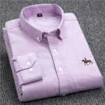 S-6XL Oxford s&auml;rgid meestele Pikkade varrukatega Puuvillane &Uuml;hev&auml;rviline Triibuline Vabaaja Tikitud Hobune Streetwear &Auml;ri Lihtne Kontor 6XL 41