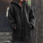 Naiste vabaaja soe avara n&ouml;&ouml;biga kapuuts, kudumine džemprid, pikad topid, pluus kampsun XL kollane