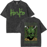 Anime Dorohedoro Kaiman Pesitud Vintage T-s&auml;rk Meestele Gooti Manga Rock T-s&auml;rk Meeste Hip Hop &Uuml;legabariidiline L&uuml;hikeste Varrukatega T-s&auml;rk Streetwear S black