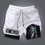 Muay Thai Kickboxing Poks MMA &Uuml;hes t&uuml;kis Piraat Luffy Zoro &Otilde;lgk&uuml;bar Multikas Jaapan L&uuml;hikesed p&uuml;ksid Unisex Treening Kiiresti kuivav Tr&uuml;kitud Elastne v&ouml;&ouml;koht Treening M