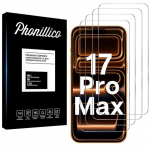 Verre Tremp&eacute; pour iPhone 17 PRO MAX [Pack 4] Film Vitre Protection Ecran Phonillico&reg;