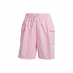 Adidas Originals Adicolor Cargo L&uuml;hikesed P&uuml;ksid Kolme Triibu Patchworkiga L&otilde;dva L&otilde;ikega Naiste L&uuml;hikesed P&uuml;ksid Roosa JH1076 S