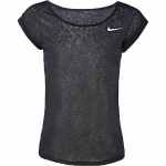 Nike Niiskust juhtiv &uuml;mara kaelusega sportlik vabaaja l&uuml;hikeste varrukatega T-s&auml;rk naistele T-s&auml;rgid 719871-010 S