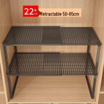 Laiendatav garderoobi- ja k&ouml;&ouml;giorganisaator: Astmelised riiulid, riidekapi vaheseinad, kingariiul ja vidinate hoiustamine