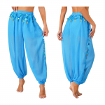 Naiste k&otilde;hutantsup&uuml;ksid Bloomers Lantern Pants India tantsukost&uuml;&uuml;m One Size kuum roosa v&auml;rv