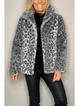 2024 Talvine Naiste Mood Leopardimustriline Kunstkarusnahast Mantel Rev&auml;&auml;riga Medium