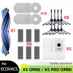Sobib Ecovacs Debot X5 OMNI / X5 PRO OMNI / X5 PRO tolmuimeja osadele: peamine rullik, k&uuml;ljepintsel, tolmukott, filter, mopplapp, tarvikud