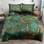Klassikaline 3D Marmorist Tekikate Komplekt Voodipesu Komplektid Tekikatted Padjap&uuml;&uuml;rid 3-osaline Tekikate Voodipesu Voodi 140x200 Voodikatted cot size70x133cm2pc black