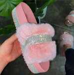 mood Naiste Vabaaja Sandaalid Mood Rhinestone Suede Platvorm Madalad V&auml;ljas Mugavad Sise Naiste Sandaalid Chinelo Nuvem 36