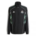 Adidas Newcastle United FC Treeningjakk Vabaaja Seisukrae Mitmek&uuml;lgne Pikkade Varrukatega Jakk Meeste Jakk Must Valge JF2727 XS
