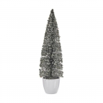 Sapin de No&euml;l - Non sp&eacute;cifi&eacute; - Argent&eacute; - Blanc - 10 x 38 x 10 cm valge