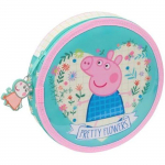 Trousse ronde - SAFTA - Peppa Pig Pretty Flowers - 18 pi&egrave;ces - Nettoyage facile - Enfants 5-14 ans roosa