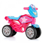 Trotteur Moto Rose pour B&eacute;b&eacute; - MOLTO - My 1st Molto Cross Star - Hauteur 27cm - Stabilit&eacute; Maximale roosa