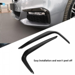 2 tk S&uuml;sinikkiust stiilis auto esimese udutule lambi kulmukarva silmalaugude katte sisekujunduse kleebised BMW 5. seeria M Sport G30 jaoks