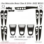 Autode stiilimine 5D s&uuml;sinikkiust auto sisekeskkonsooli v&auml;rvimuutuv vormimiskleebis Decals Mercedes E-klassi W213 2016- jaoks Style A--LHD