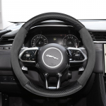 JAGUARi Suede Carbon Fiber Roolikate Sobib XF XE F-PACE E-PACE I-PACE X250 F-TYPE XJ X S-Type Autode Tarvikud Black Round