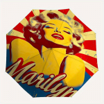 Marilyn Ikooniline Ikoon Automaatne Avatav/Suletav Vihmavari  Kompaktne Reisi-vihmavari, 8 Vardaga Tugev Konstruktsioon, Ideaalne Kingitus, 149