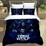 Moodne TV-sarja Teen Wolf Voodipesu Kollektsioon &Uuml;he-, Twin-, Full-, Queen-, King-suuruses Voodi Kollektsioon T&auml;iskasvanu Laste Magamistoa Tekikott Kollektsioon Kodu Tekstiil EU Twin 135x200cm white