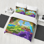 M-Minecraft 100% Pol&uuml;ester Anime Tr&uuml;kitud Voodipesu Komplekt Tekikate Kuninganna Puuvillane Armas Tr&uuml;kitud Multikas Tekikate 150*200cm 3pcs
