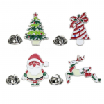 12-piece decorative brooch set, Christmas decoration pins