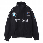 Retro-stiilis BMW v&otilde;idus&otilde;idu ja rattas&otilde;idu tikandiga s&uuml;gisene pesapallijakk XL